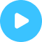 White play button icon inside a blue circle.